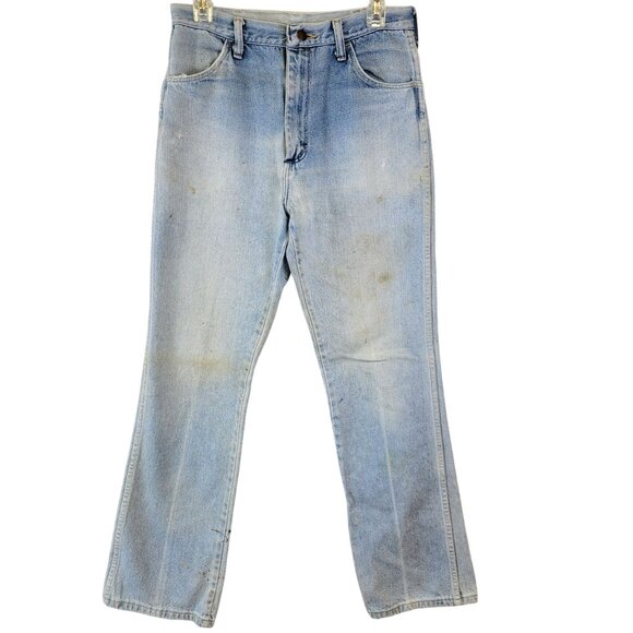 Rustler Jeans Vintage 80s 30 x 32 Women High Rise Boot Cut Light Wash Denim Pant - Picture 7 of 16